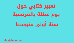 Read more about the article تعبير كتابي حول يوم عطلة بالفرنسية سنة أولى متوسط