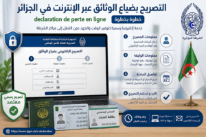 Read more about the article طريقة التصريح بضياع الوثائق عبر الإنترنت في الجزائر 2026:  declaration de perte en ligne خطوة بخطوة