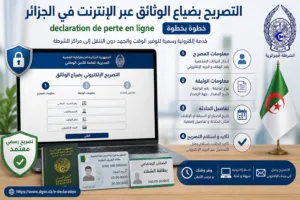 Read more about the article طريقة التصريح بضياع الوثائق عبر الإنترنت في الجزائر 2026:  declaration de perte en ligne خطوة بخطوة
